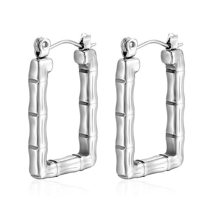 1 Pair Simple Style Classic Style Solid Color Plating Stainless Steel Gold Plated Earrings