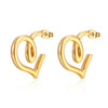 1 Pair Simple Style Classic Style Solid Color Plating Stainless Steel Gold Plated Earrings
