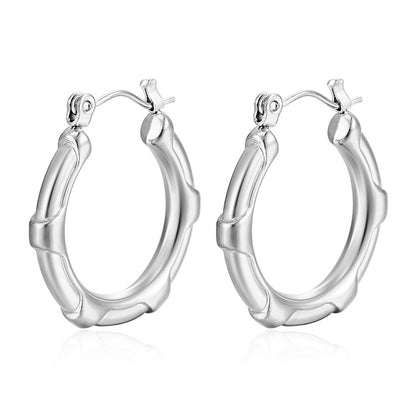 1 Pair Simple Style Classic Style Solid Color Plating Stainless Steel Gold Plated Earrings