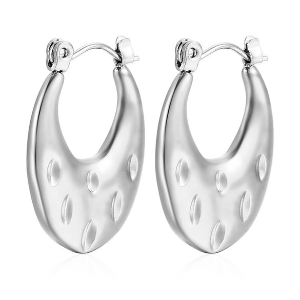 1 Pair Simple Style Classic Style Solid Color Plating Stainless Steel Gold Plated Earrings