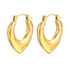 1 Pair Simple Style Classic Style Solid Color Plating Stainless Steel Gold Plated Earrings