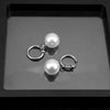 1 Pair Simple Style Pearl Polishing Stainless Steel Drop Earrings