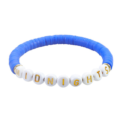 Simple Style Letter Number Soft Clay Beaded Unisex Bracelets