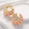 1 Pair Casual Geometric Plating Ccb Hoop Earrings