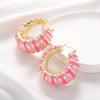 1 Pair Casual Geometric Plating Ccb Hoop Earrings