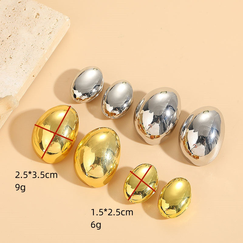 1 Pair Classic Style Solid Color Asymmetrical Plating Copper 14k Gold Plated Ear Studs