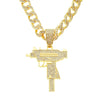 Hip-hop Solid Color Alloy Inlay Zircon Men's Pendant Necklace