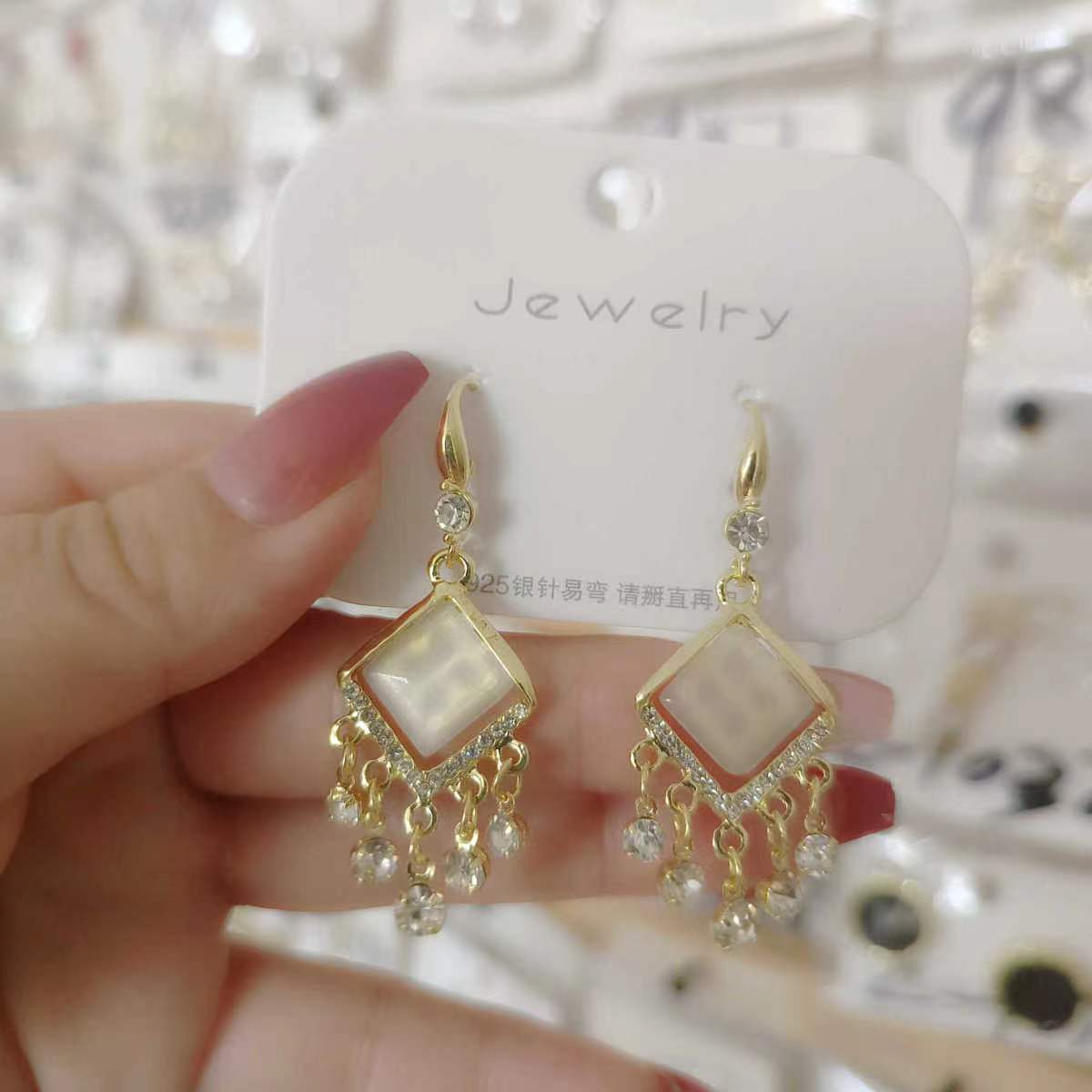 1 Pair Sweet Simple Style Geometric Alloy Drop Earrings