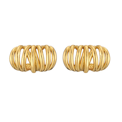 1 Pair Casual Vintage Style Twist Plating Braid Copper 18k Gold Plated Ear Cuffs