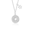 Simple Style Star Sterling Silver Inlay Zircon Pendant Necklace