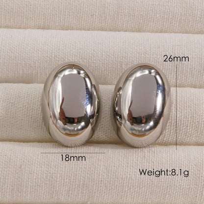 1 Pair Simple Style Solid Color Plating Titanium Steel Gold Plated Ear Studs