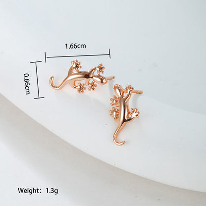 1 Pair Xuping Simple Style Animal Copper Alloy 18k Gold Plated White Gold Plated Ear Studs