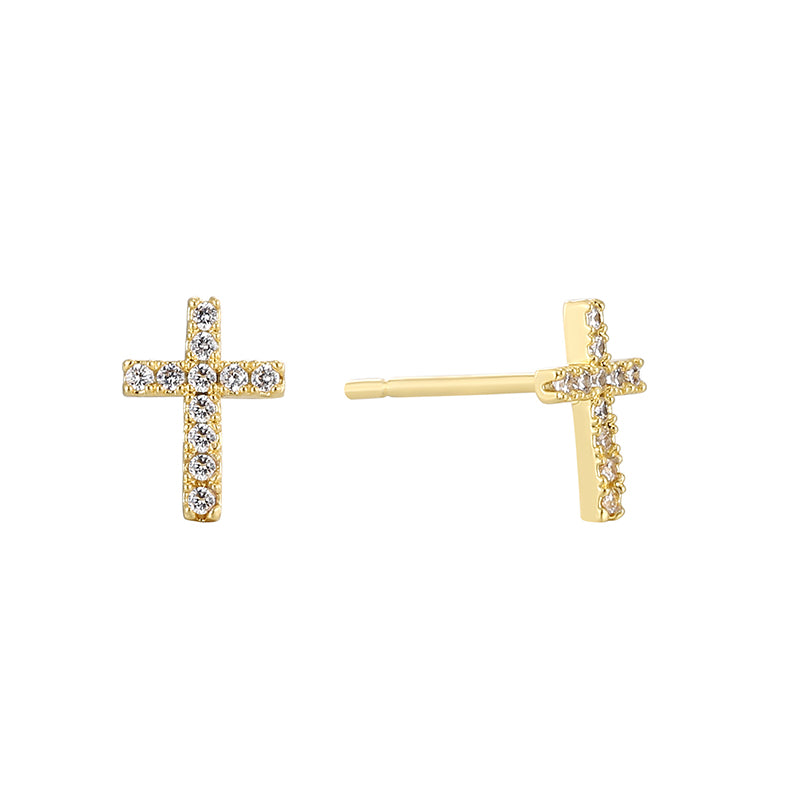 1 Pair Simple Style Flower Plating Inlay Copper Zircon 18k Gold Plated Ear Studs