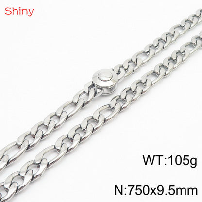 Casual Geometric Titanium Steel Polishing Necklace