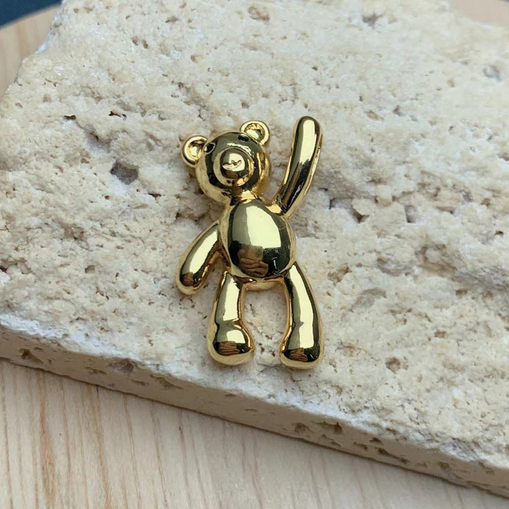 Cartoon Style Animal Copper Plating Inlay Rhinestones Charms