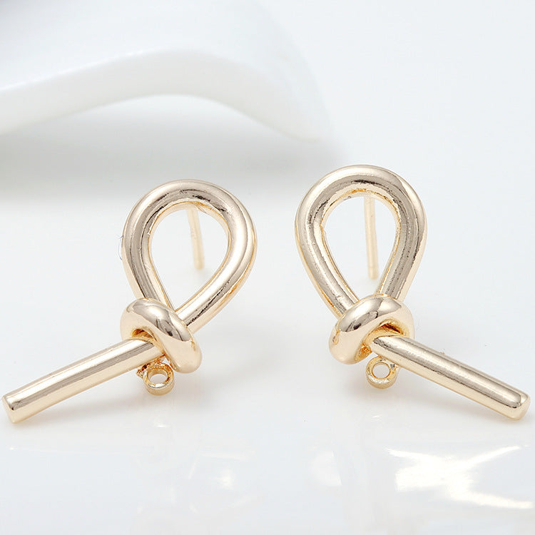 1 Pair Simple Style Commute Solid Color Plating Copper 14k Gold Plated Ear Studs