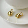 1 Pair Simple Style Water Droplets Plating Sterling Silver Gold Plated Drop Earrings