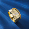 Simple Style Solid Color Copper Plating Inlay Zircon 18k Gold Plated Rings