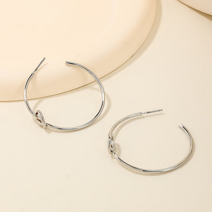 1 Piece Ig Style Simple Style C Shape Alloy Earrings