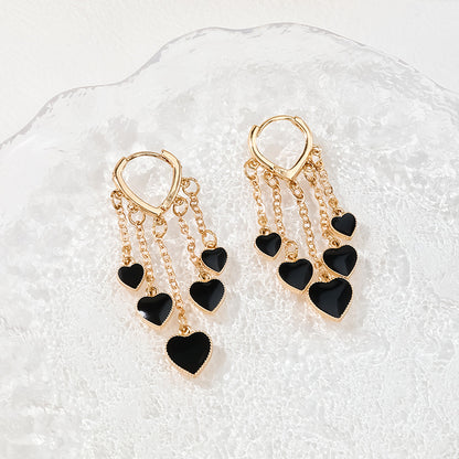 1 Piece Sweet Heart Shape Alloy Drop Earrings