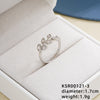 Ig Style Elegant Simple Style Star Butterfly Bow Knot Copper Plating Inlay Zircon White Gold Plated Open Rings