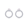 Simple Style Shiny Circle Sterling Silver Gra Plating Inlay Moissanite 18k Gold Plated Ear Studs