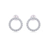 Simple Style Shiny Circle Sterling Silver Gra Plating Inlay Moissanite 18k Gold Plated Ear Studs