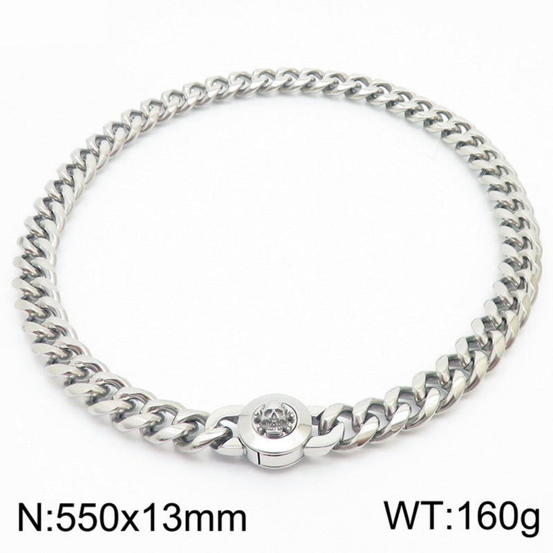 Hip-hop Simple Style Geometric Stainless Steel Polishing Inlay Glass Bracelets Necklace