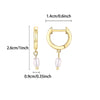 1 Pair Ig Style Simple Style Circle Water Droplets Pearl Plating Inlay Copper Zircon 18k Gold Plated Earrings