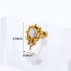 Geometric Plating Metal Artificial Gemstones Earrings Ear Studs