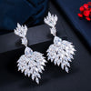 1 Pair Casual Romantic Shiny Geometric Water Droplets Plating Inlay Copper Zircon Rhodium Plated Silver Plated Drop Earrings