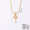 Ig Style Elegant Simple Style Key Copper Plating Inlay Zircon Gold Plated Necklace