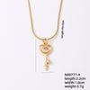 Ig Style Elegant Simple Style Key Copper Plating Inlay Zircon Gold Plated Necklace