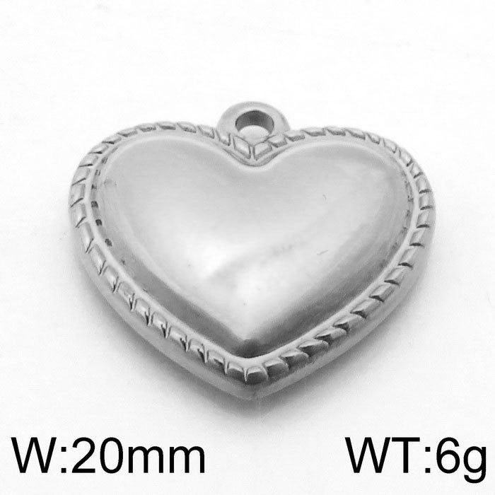 1 Piece Stainless Steel 18K Gold Plated Heart Shape Pendant