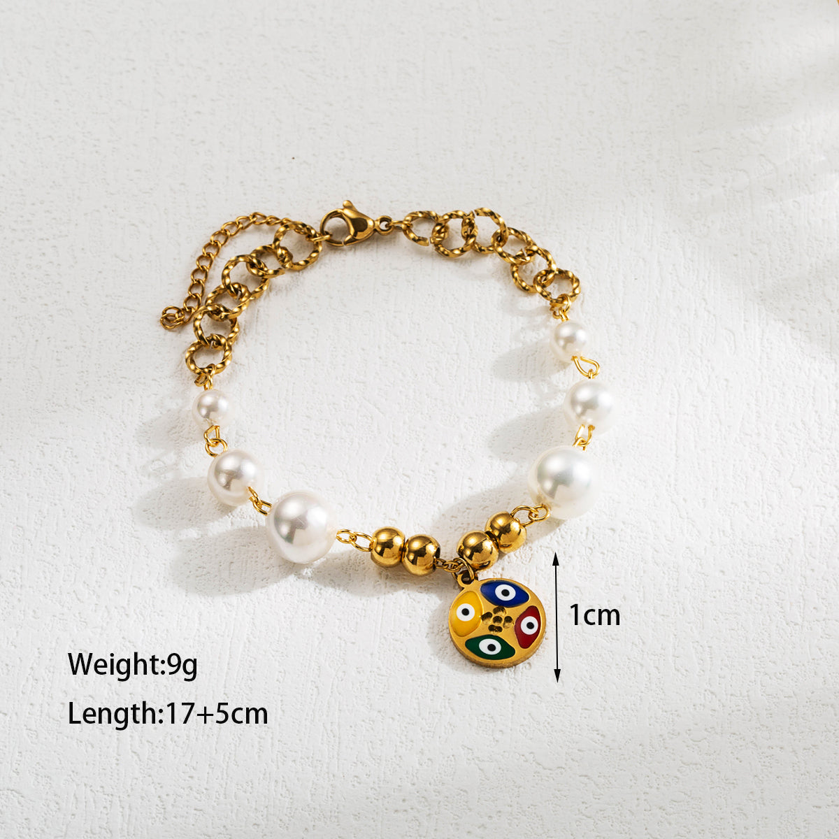 Casual Infinity Heart Shape Elephant Stainless Steel Enamel Plating Inlay Artificial Pearls 18k Gold Plated Bracelets