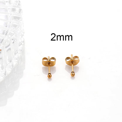 1 Pair Simple Style Geometric Metal Plating Ear Studs