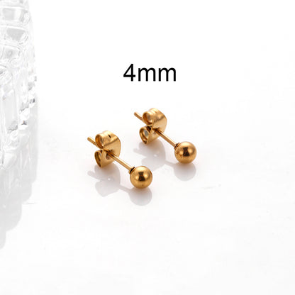 1 Pair Simple Style Geometric Metal Plating Ear Studs