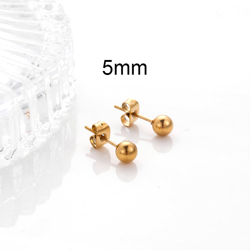 1 Pair Simple Style Geometric Metal Plating Ear Studs