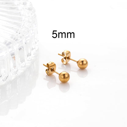 1 Pair Simple Style Geometric Metal Plating Ear Studs