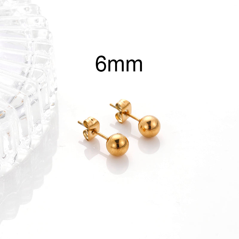 1 Pair Simple Style Geometric Metal Plating Ear Studs