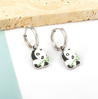 Fashion Animal Stainless Steel Plating Dangling Earrings 1 Pair