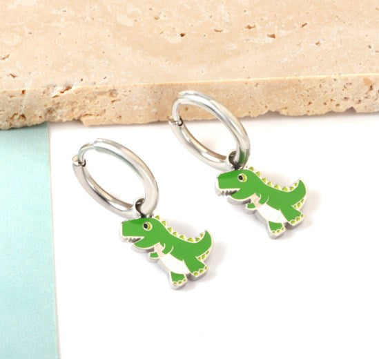 Fashion Animal Stainless Steel Plating Dangling Earrings 1 Pair