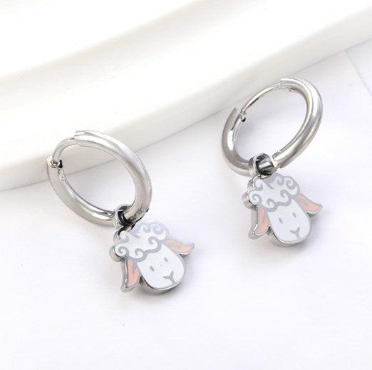 Fashion Animal Stainless Steel Plating Dangling Earrings 1 Pair