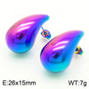 1 Pair Basic Solid Color Titanium Steel Ear Studs