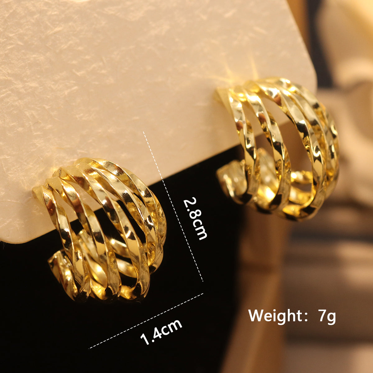 1 Pair Ig Style Glam Exaggerated Irregular Solid Color Spiral Plating Hollow Out Metal Copper 18k Gold Plated Drop Earrings Ear Studs