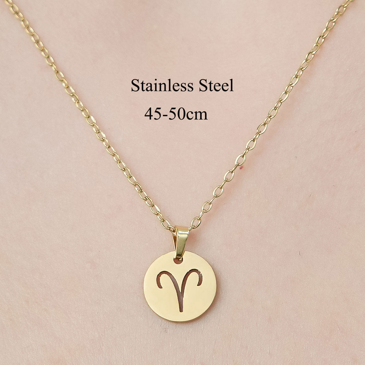 Ig Style Constellation Stainless Steel Titanium Steel Polishing Plating 18k Gold Plated Pendant Necklace