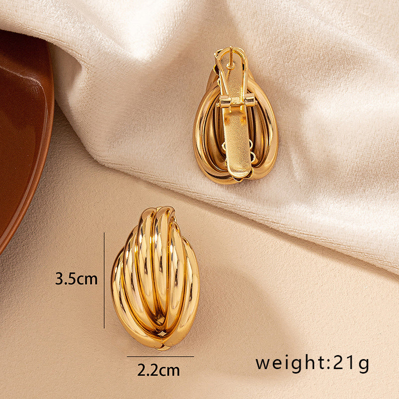 1 Pair Simple Style Geometric Plating Alloy Drop Earrings