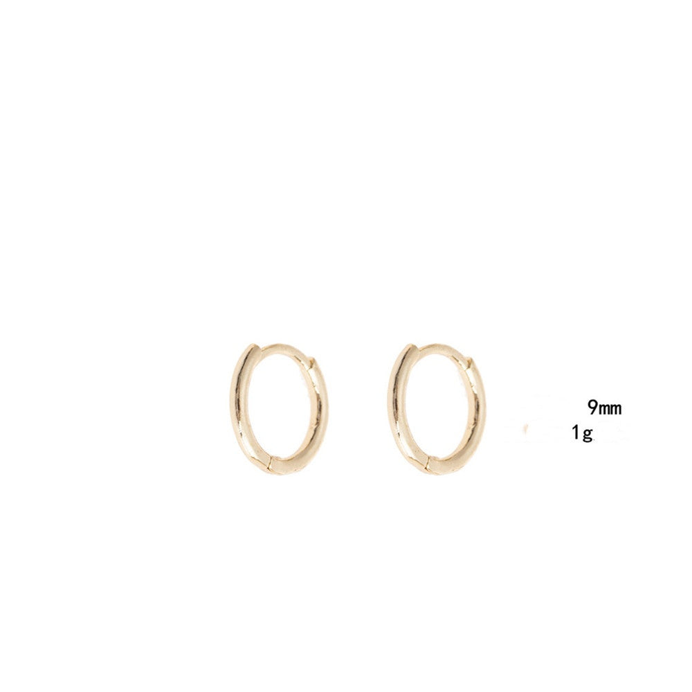 1 Pair Simple Style Round Plating Alloy Earrings