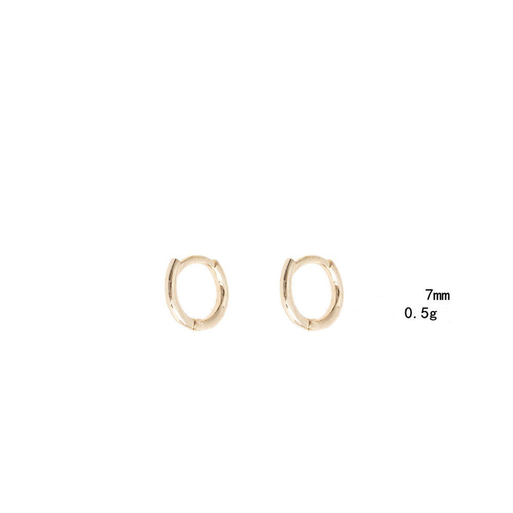 1 Pair Simple Style Round Plating Alloy Earrings