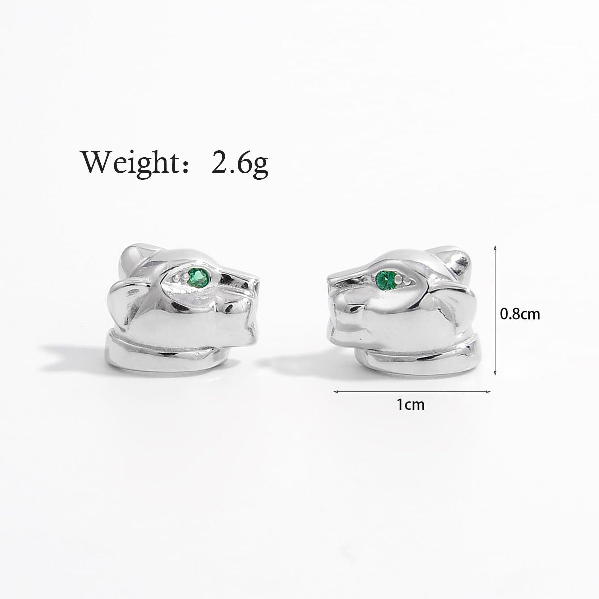 1 Pair Ig Style Cool Style Animal Plating Inlay Sterling Silver Zircon 14k Gold Plated White Gold Plated Ear Studs